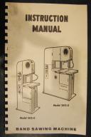 DoAll Mdl. 1612-0 & 3613-0 Vertical Bandsaw Instruction Manual